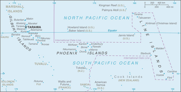 Kiribati map