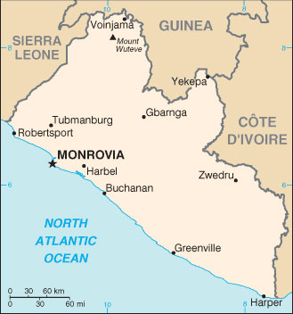 Liberia map