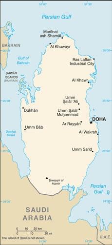 Qatar map