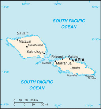 Samoa map