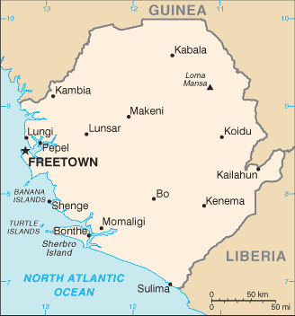 Sierra Leone map