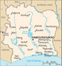 Map of Ivory Coast